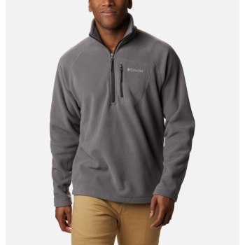 Columbia Fast Trek III Half Zip Fleece, Pullover Grises Para Hombre | 237598-BNV